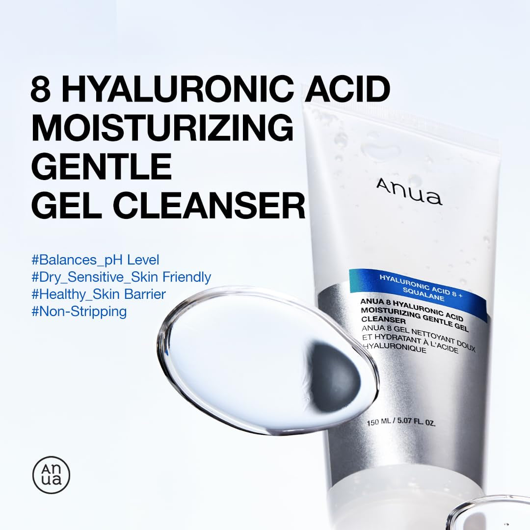 Anua 8 Hyaluronic Acid Moisturizing Gentle Gel Cleanser (150ml)