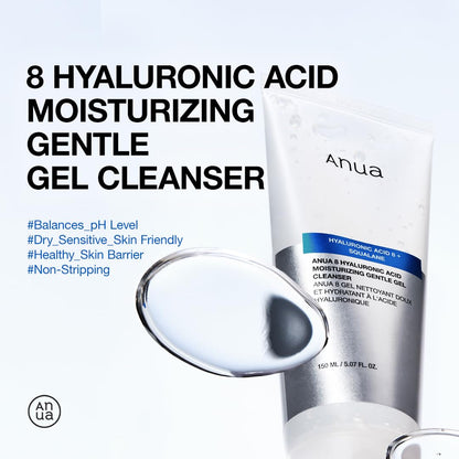 Anua 8 Hyaluronic Acid Moisturizing Gentle Gel Cleanser (150ml)