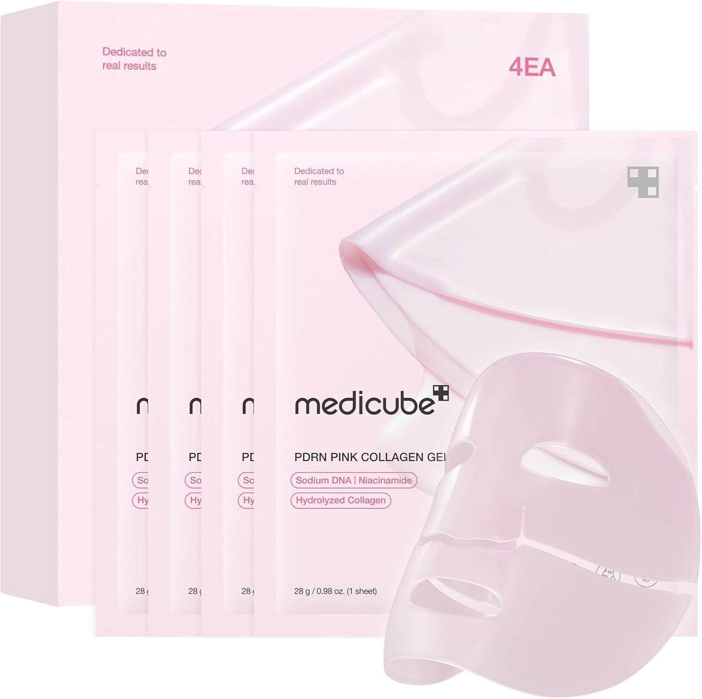Medicube PDRN Pink Collagen Gel Mask – 4 Sheet Set