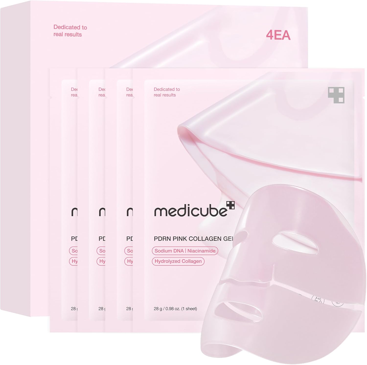 Medicube PDRN Pink Collagen Gel Mask – 4 Sheet Set