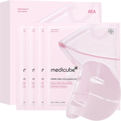 Medicube PDRN Pink Collagen Gel Mask – 4 Sheet Set