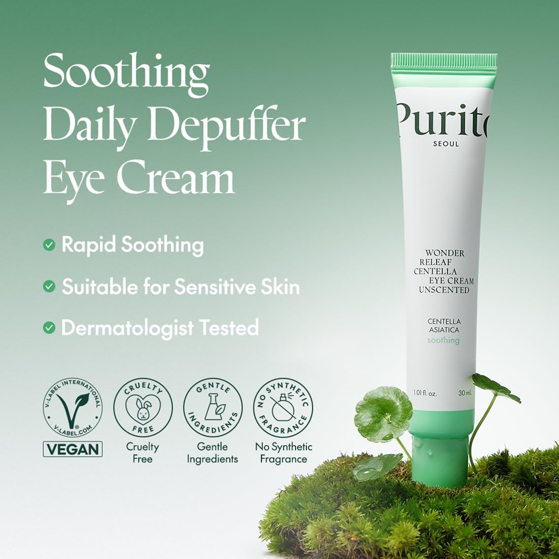 Purito Seoul – Wonder Releaf Centella Eye Cream Unscented (30ml)