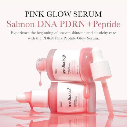 Medicube Pink Peptide Serum with Salmon DNA PDRN & Niacinamide – Hydrate, Firm & Revive Skin (30ml)