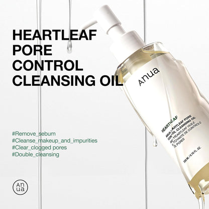 Heartleaf Pore Control Cleansing Oil, Oil Cleanser for Face, Makeup Blackhead Remover, Korean Skin Care 6.76 Fl Oz(200Ml) (Original)