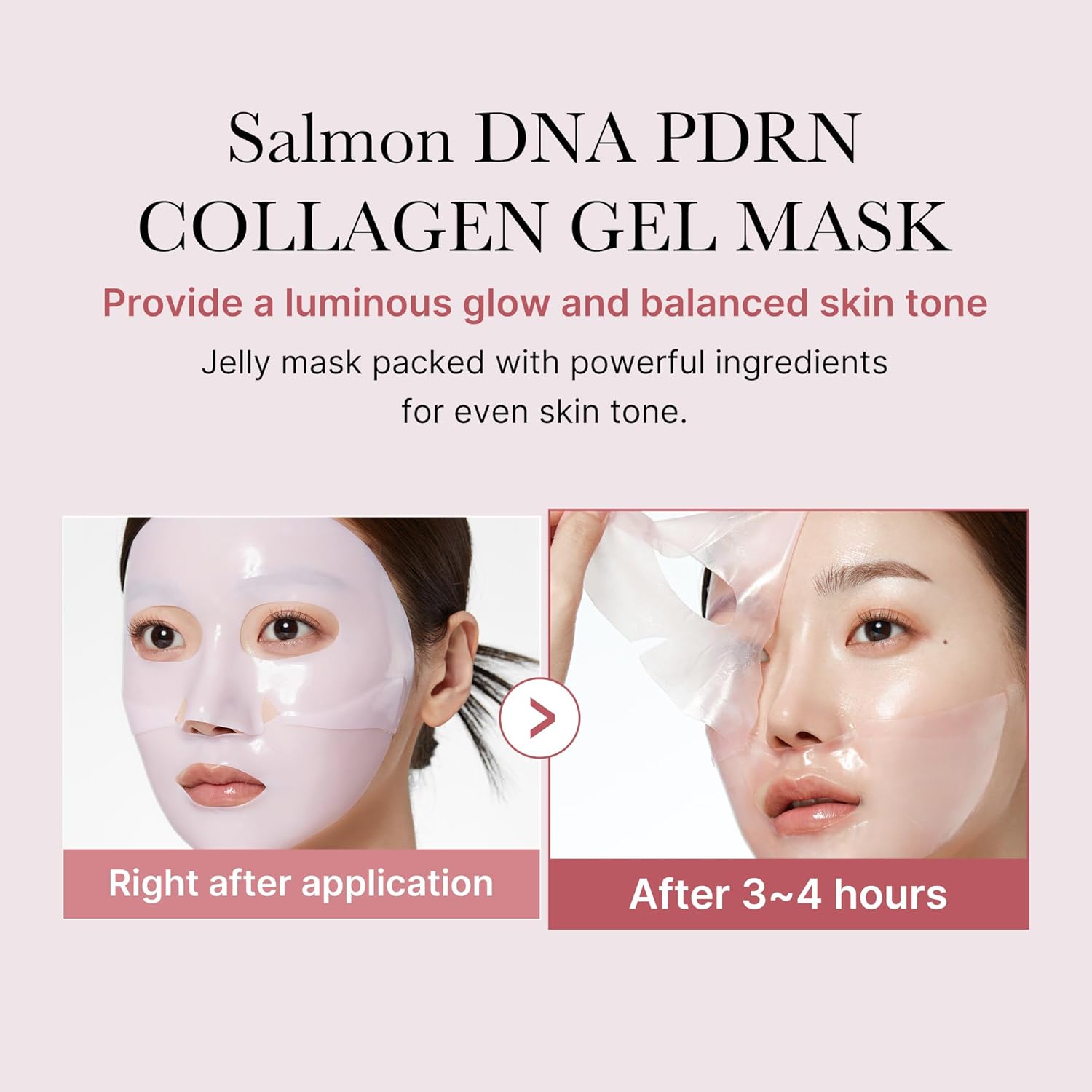 Medicube PDRN Pink Collagen Gel Mask – 4 Sheet Set