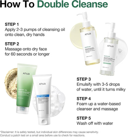 Heartleaf Pore Control Cleansing Oil, Oil Cleanser for Face, Makeup Blackhead Remover, Korean Skin Care 6.76 Fl Oz(200Ml) (Original)