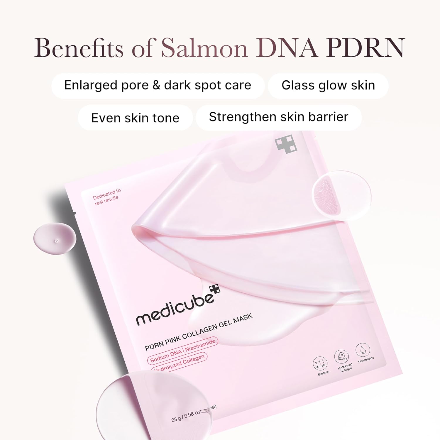 Medicube PDRN Pink Collagen Gel Mask – 4 Sheet Set