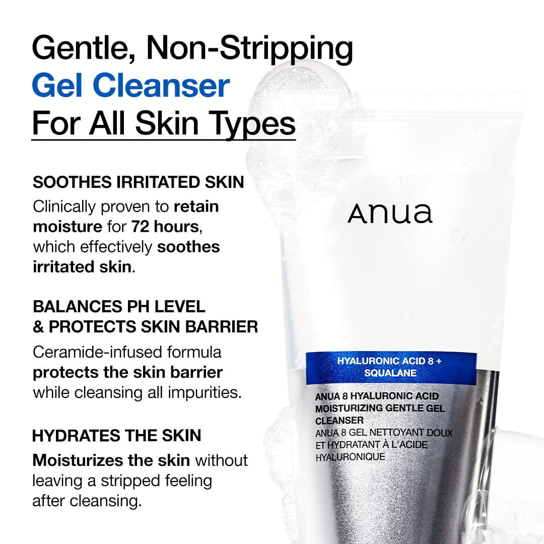 Anua 8 Hyaluronic Acid Moisturizing Gentle Gel Cleanser (150ml)